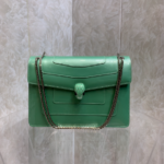 Bulgari Cow Patent Leather Handbag – Green