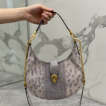 Bulgari Serpenti Ellipse Series Large Crossbody Bag - Gray