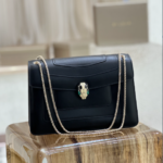 Bulgari Serpenti Forever Flip Handbag - Black