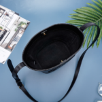 Celine Cuir Triomphe Small Smooth Cow Leather Bucket Bag - Black - Image 4