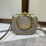 Chloe Small Nile Bracelet Minaudiere Handbag - Gray