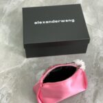 Alexander Wang Satin Clutch Bag - Pink - Image 2