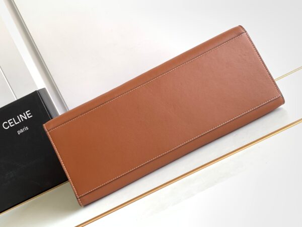 Celine16 Cabas16 Smooth Cow Leather Handbag - Brown - Image 3