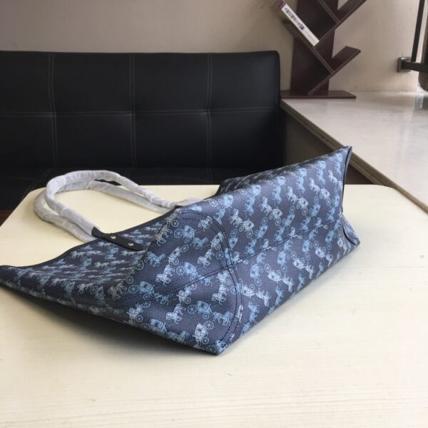 Coach Carriage Double-sided Tote Bag - Blue - Image 4