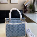 Coach Willis Mini Fat Messenger Handbag - Blue - Image 4