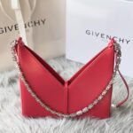 Givenchy V-shaped Cut Out Small Handbag - Red - Image 5