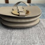 Chloe Darryl Elegant Light Gray Saddle Bag - Image 3