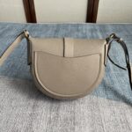 Chloe Darryl Elegant Light Gray Saddle Bag - Image 5