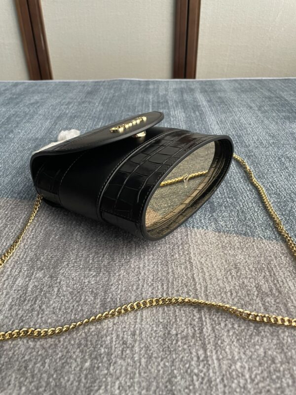 Chloe Small Aby Lock Crocodile Handbag - Black - Image 3