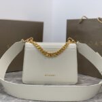 Bulgari Serpenti Forever Maxi Chain Small Lambskin Crossbody Bag - White - Image 4