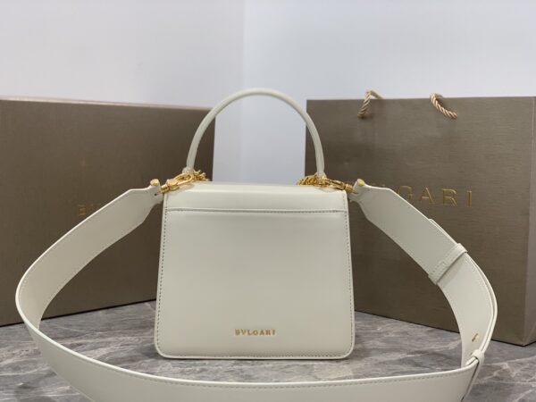 Bulgari Serpenti Forever Maxi Chain Small Handbag - White - Image 4