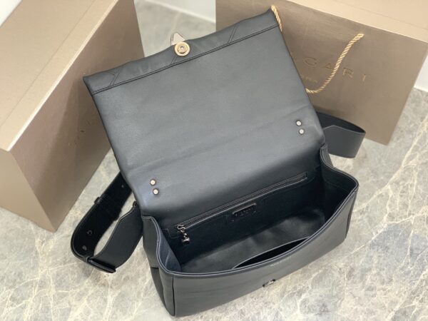 Bulgari Serpenti Cabochon Large Handbag – Black - Image 2