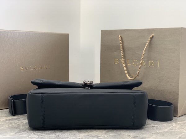 Bulgari Serpenti Cabochon Large Handbag – Black - Image 3