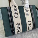 Chloe Woody Medium Tote Bag - Green - Image 3