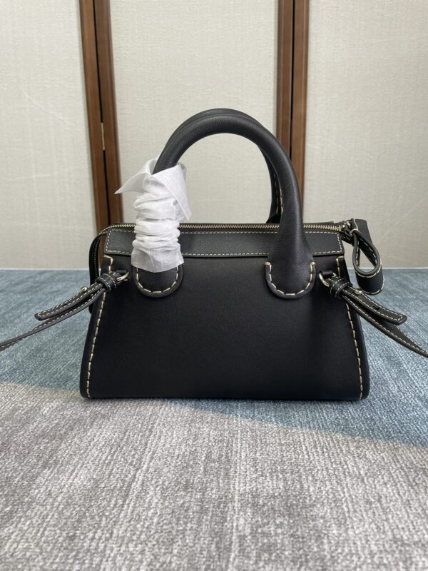 Chloe Edith Buffalo Leather Mini Handbag - Black - Image 4