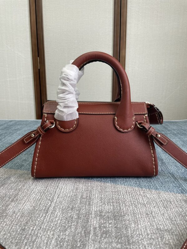 Chloe Edith Buffalo Leather Mini Handbag - Brown - Image 4