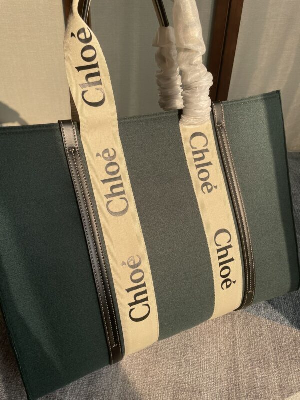 Chloe Woody Large Tote Bag - Black - Image 3