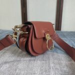 Chloe Tess Saddle Crossbody HandBag - Brown - Image 5