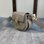 Chloe Tess Saddle Crossbody HandBag - Gray - Image 5