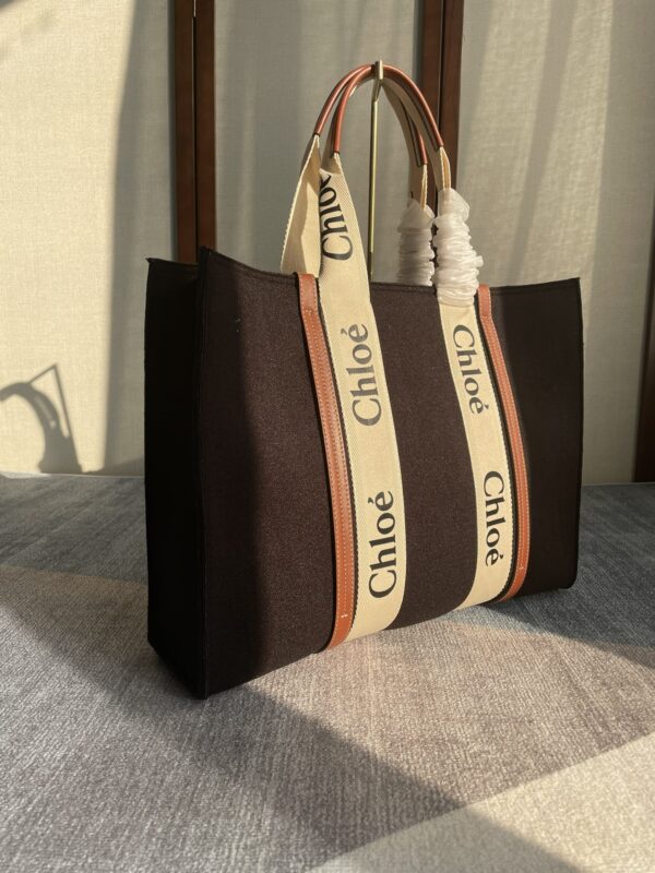 Chloe Woody Large Tote Bag - Brown - Image 2