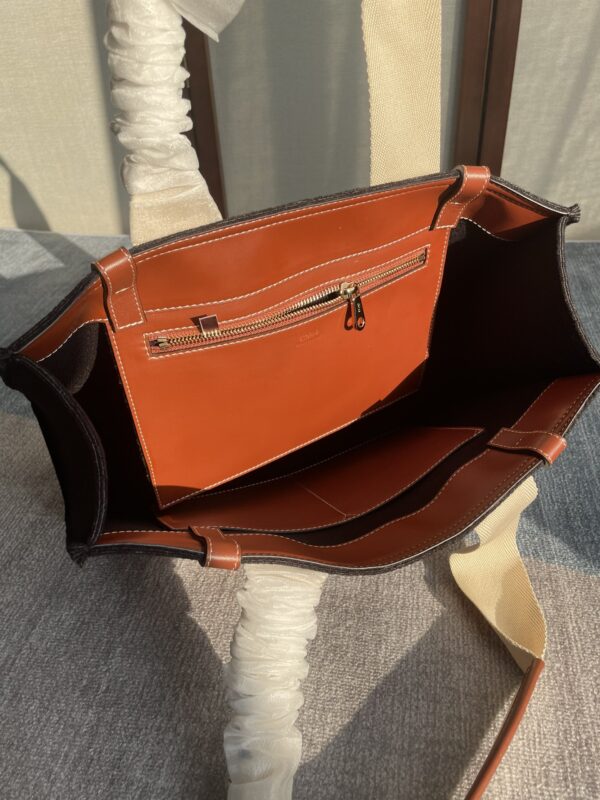 Chloe Woody Medium Tote Bag - Brown - Image 2