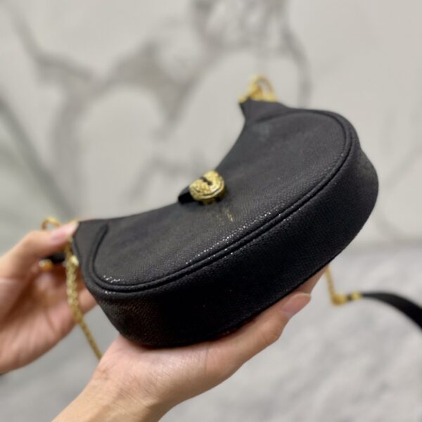 Bulgari Serpenti Ellipse Series Small Crossbody Bag - Black - Image 4