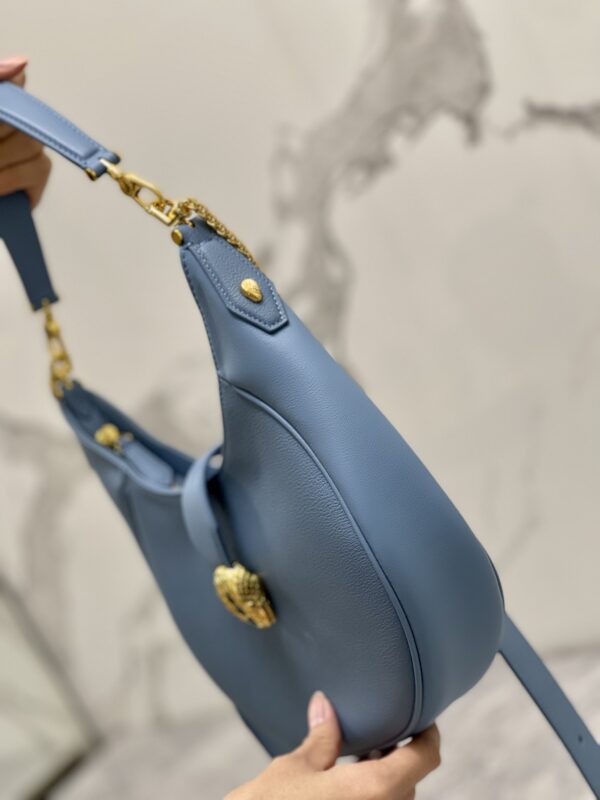 Bulgari Serpenti Ellipse Series Large Crossbody Bag - Blue - Image 4