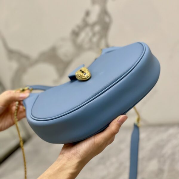 Bulgari Serpenti Ellipse Series Large Crossbody Bag - Blue - Image 5