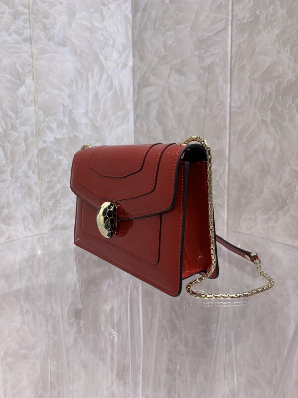 Bulgari Single Layer Single Chain Handbag - Red - Image 5