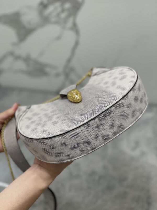 Bulgari Serpenti Ellipse Series Large Crossbody Bag - Gray - Image 5
