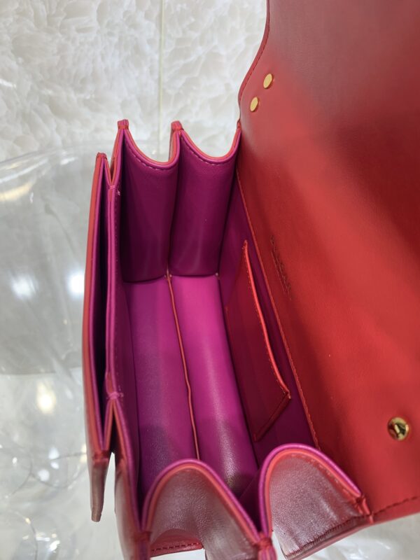 Bulgari Maxi Chain Lambskin Crossbody Bag - Red - Image 2