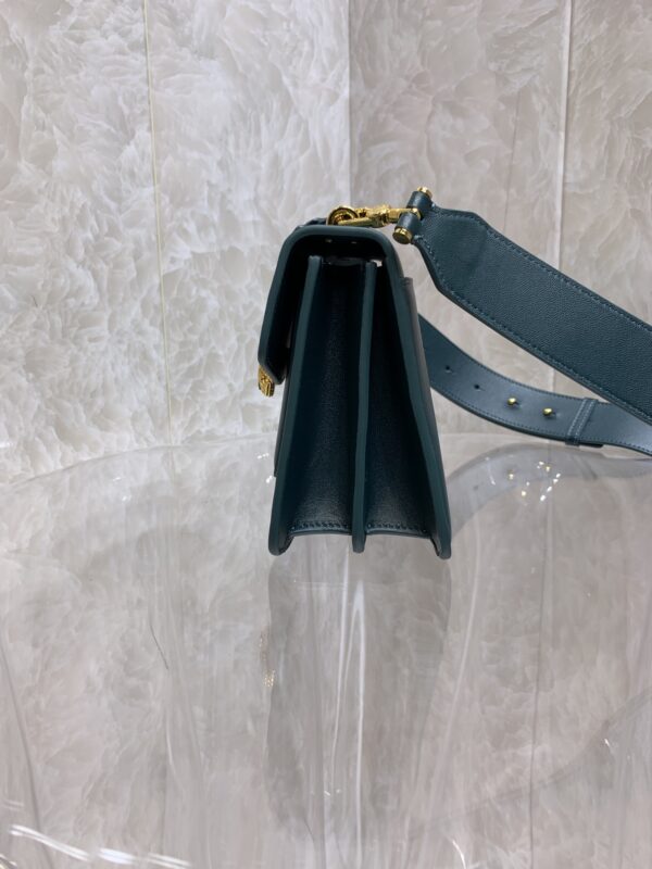 Bulgari Maxi Chain Small Lambskin Crossbody Bag - Dark Green - Image 5
