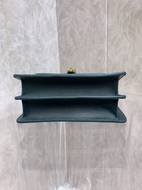 Bulgari Maxi Chain Small Lambskin Crossbody Bag - Dark Green - Image 3
