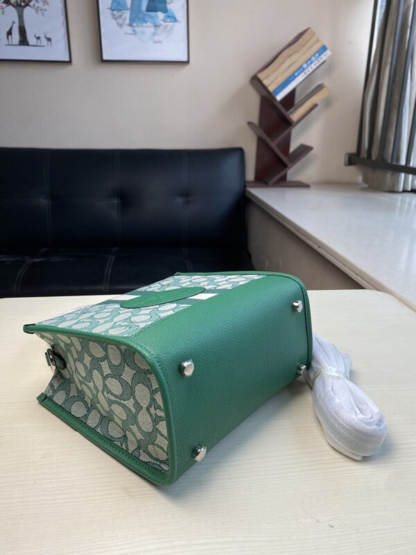 Coach Dempsey Vertical Small Tote Shopping Bag - Green - Image 4