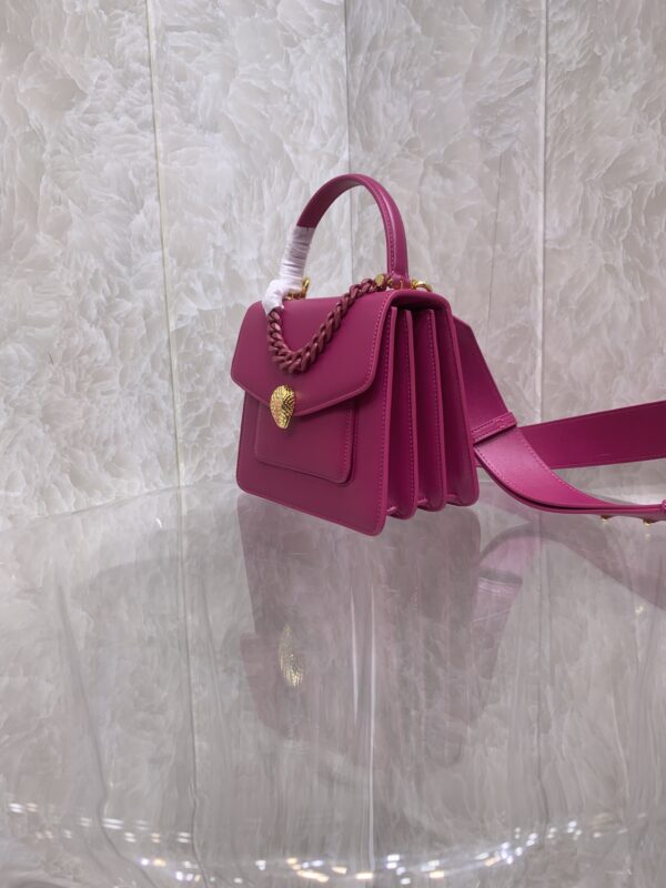 Bulgari Maxi Chain Magenta Spinel Purple Lambskin Bag - Image 5