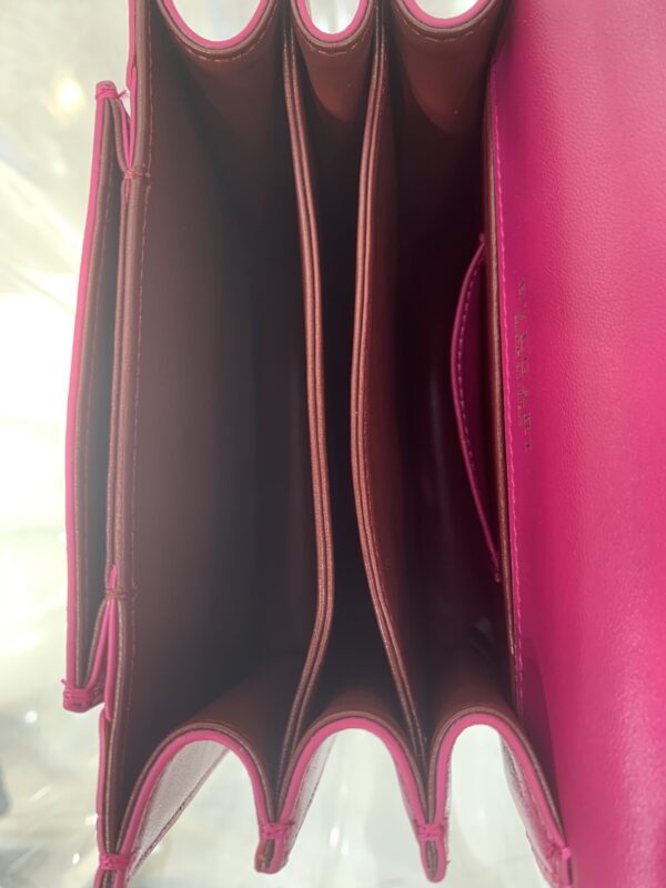 Bulgari Maxi Chain Magenta Spinel Purple Lambskin Bag - Image 2