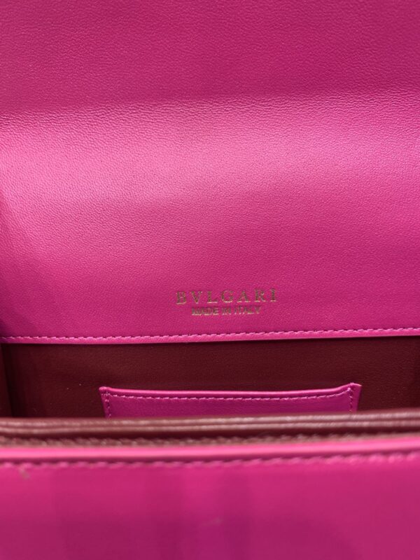 Bulgari Maxi Chain Small Lambskin Crossbody Bag - Pink - Image 2