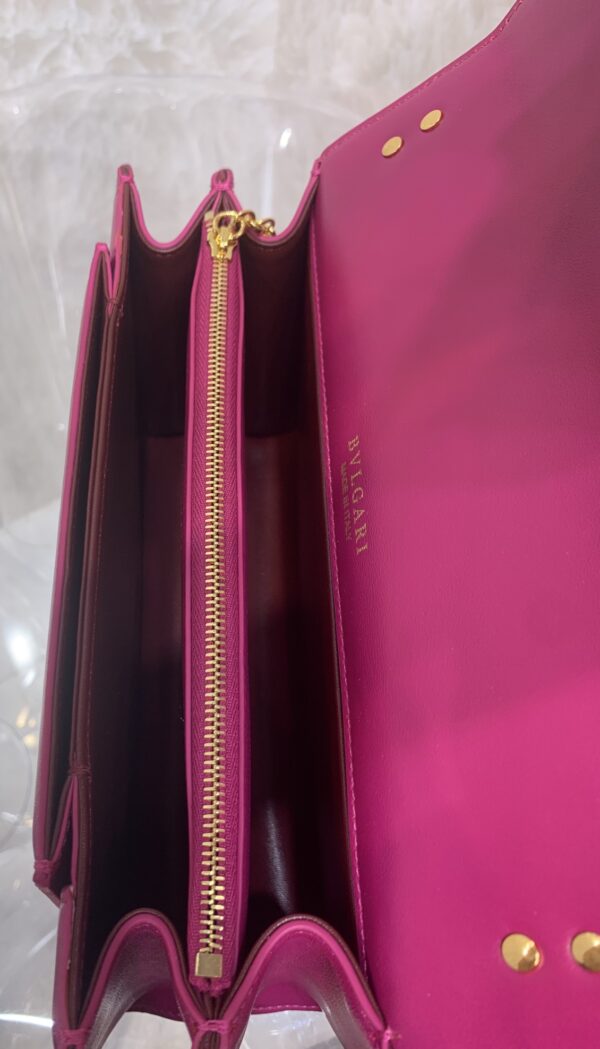 Bulgari Maxi Chain Small Lambskin Crossbody Bag - Pink - Image 2