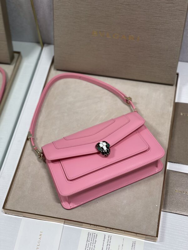 Bulgari Serpenti Forever East-west Series Small Shoulder Bag - Pink - Image 5