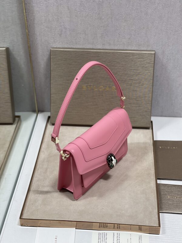 Bulgari Serpenti Forever East-west Series Small Shoulder Bag - Pink - Image 4
