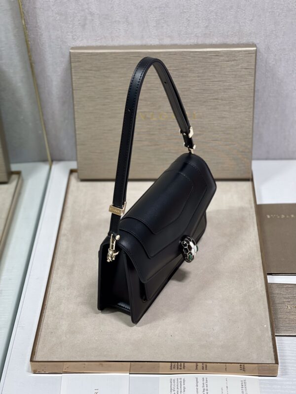 Bulgari Serpenti Forever East-west Series Small Shoulder Bag - Black - Image 5