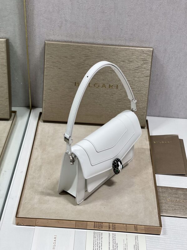 Bulgari Serpenti Forever East-west Series Small Shoulder Bag - White - Image 5