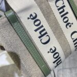 Chloe Woody Mini Shoulder Strap Tote Bag - Green - Image 3