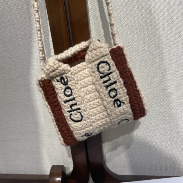 Chloe Handmade Nano Crochet Bag - Cream - Image 3