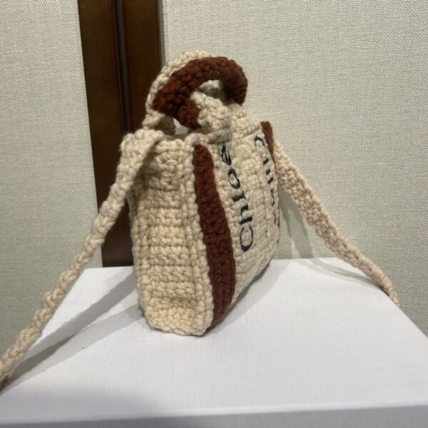 Chloe Handmade Nano Crochet Bag - Cream - Image 5