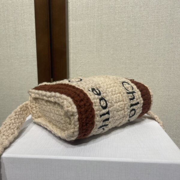 Chloe Handmade Nano Crochet Bag - Cream - Image 4