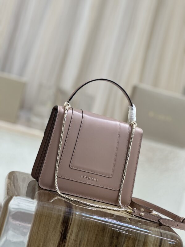 Bulgari Serpenti Forever Wrist Accordion Bag - Elephant Gray - Image 5