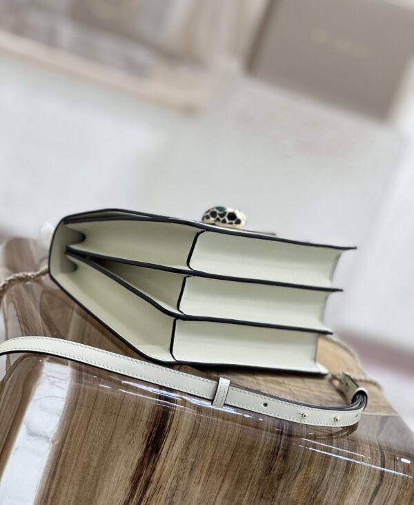 Bulgari Serpenti Forever Wrist Accordion Bag - White - Image 4
