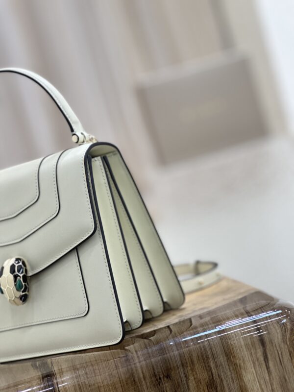 Bulgari Serpenti Forever Wrist Accordion Bag - White - Image 2