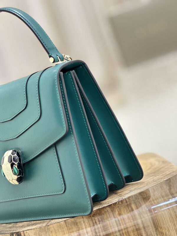 Bulgari Serpenti Forever Wrist Accordion Bag - Green - Image 3
